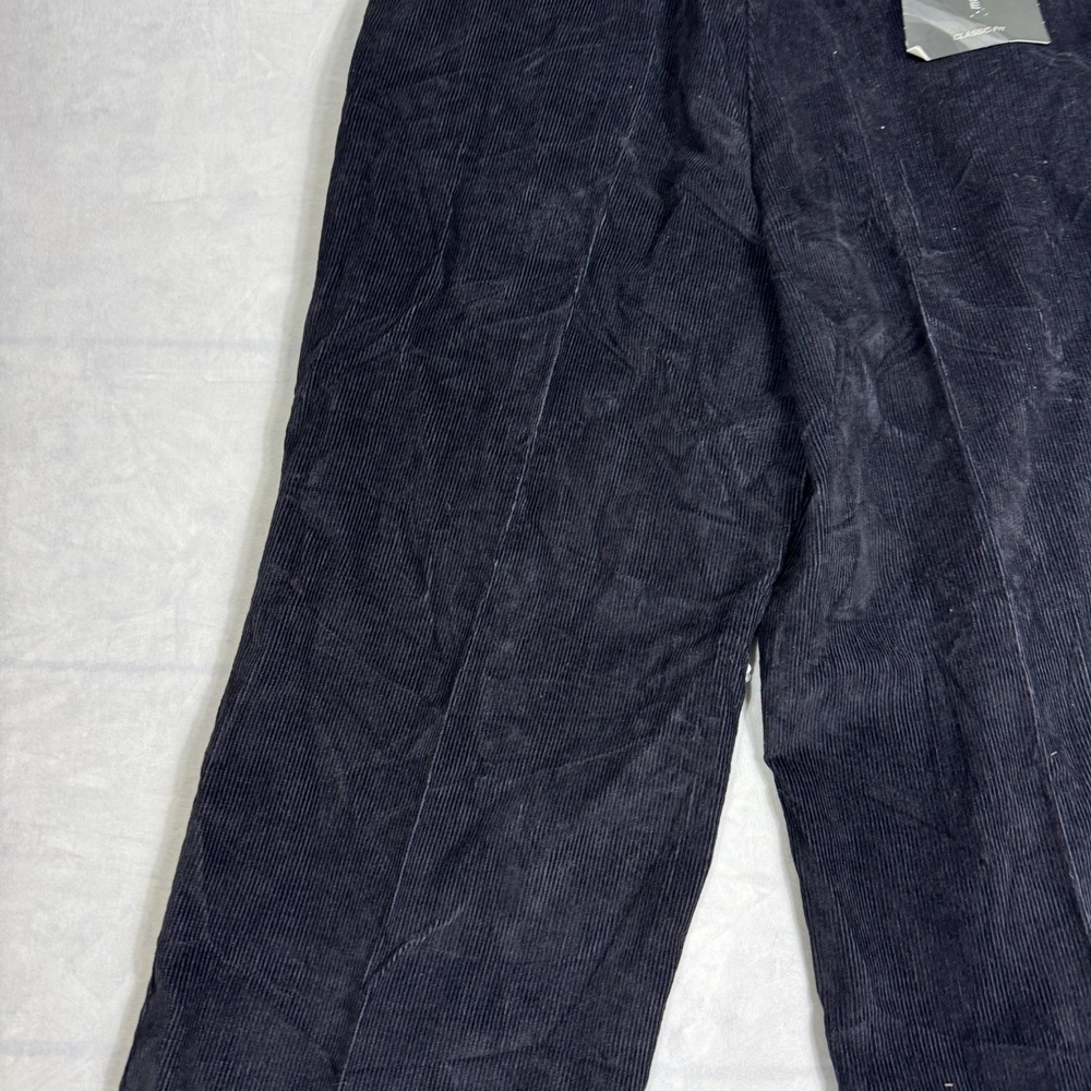 Vintage Dockers Cordrouy Pants Mens Black Classic Fit Pleated Size W34 L30 NWT - Picture 6 of 16